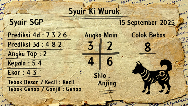 Syair Ki Warok - Syair SGP